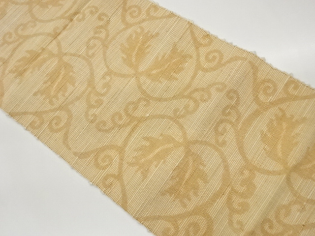 JAPANESE KIMONO / HAND WOVEN MAWATA TSUMUGI ARABESQUE PATTERN WEAVING 